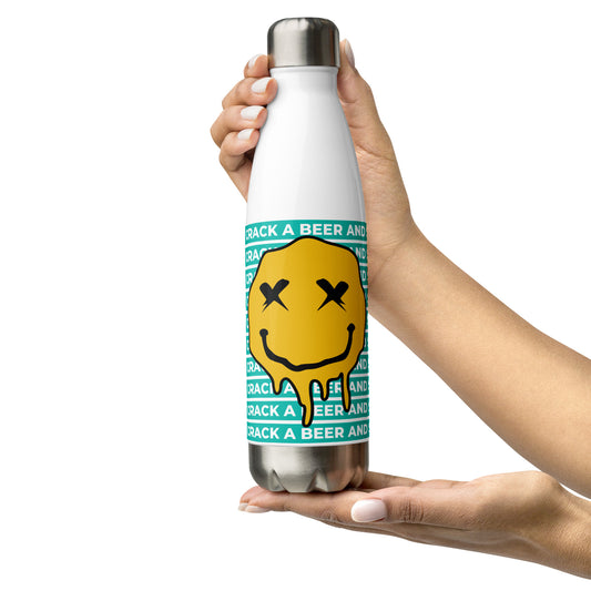 CABAS: DRUNK SMILE Stainless Steel Water Bottle (17oz)