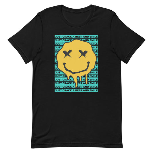 CABAS: SMILEY Men's T-Shirt (Black/Teal/Yellow)