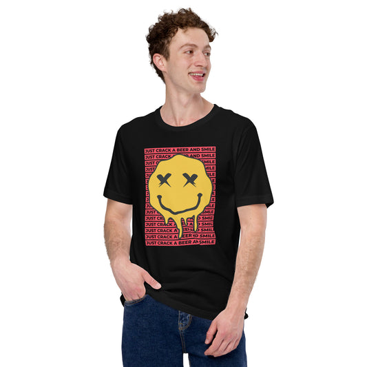 CABAS: SMILEY Men's T-Shirt (Black/Red/Yellow)