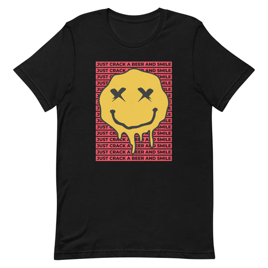 CABAS: SMILEY Men's T-Shirt (Black/Red/Yellow)