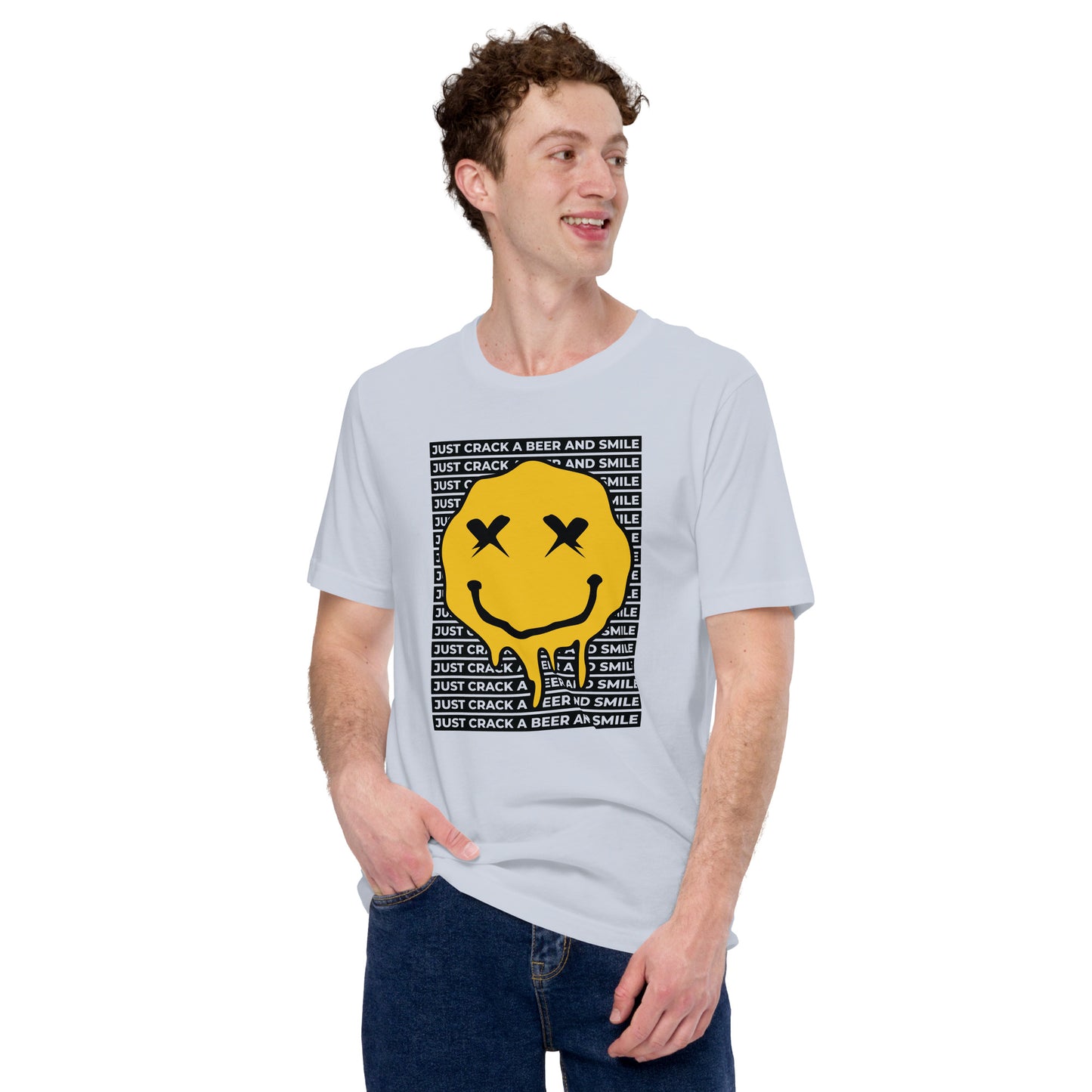 CABAS: SMILEY Men's T-Shirt (Black/Yellow) - Multiple Tee Colors