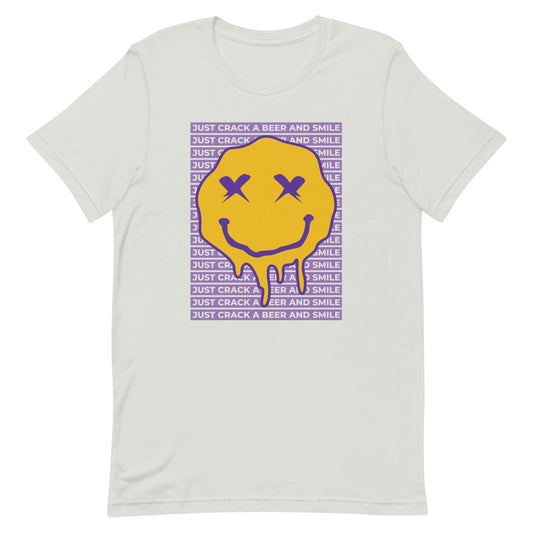 CABAS: SMILEY Men's T-Shirt (Purple/Yellow) Multiple Tee Colors