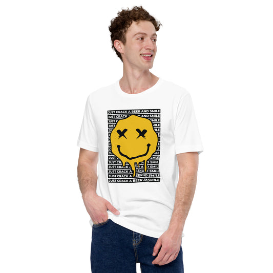 CABAS: SMILEY Men's T-Shirt (Black/Yellow) - Multiple Tee Colors