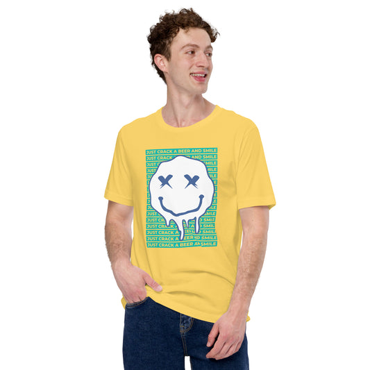 CABAS: SMILEY Men's T-Shirt (Yellow/Teal/White)