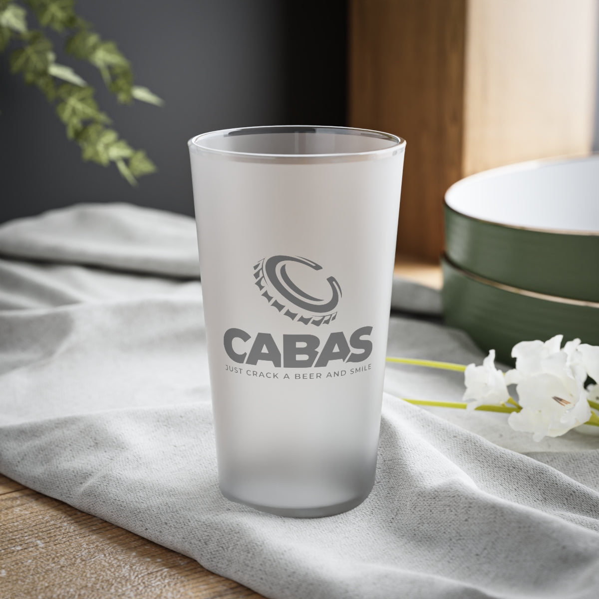 CABAS: CHEERS Frosted Pint Glass (16oz)