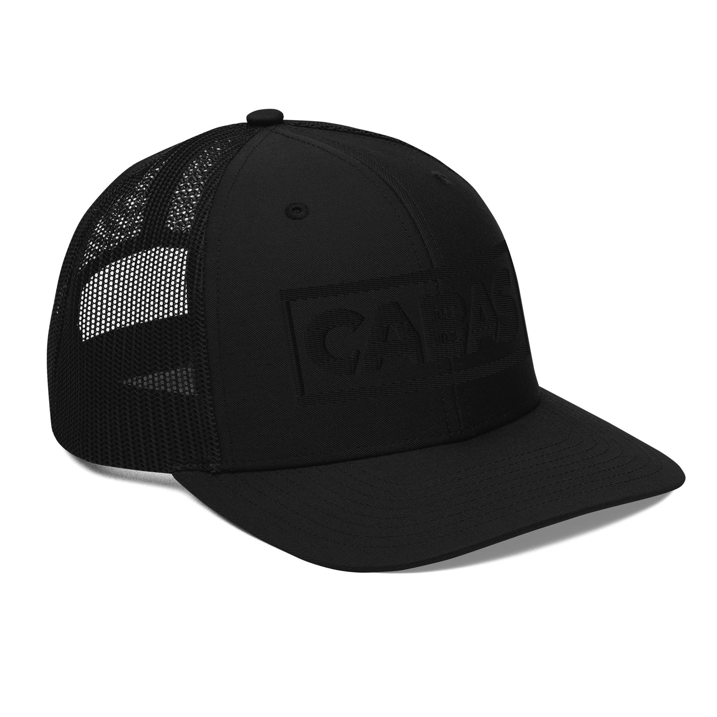 CABAS: BLACKOUT Puff Embroider Trucker Cap