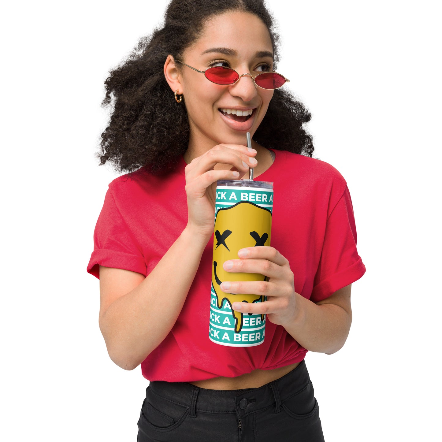 CABAS: DRUNK SMILE Stainless Steel Tumbler (20oz)