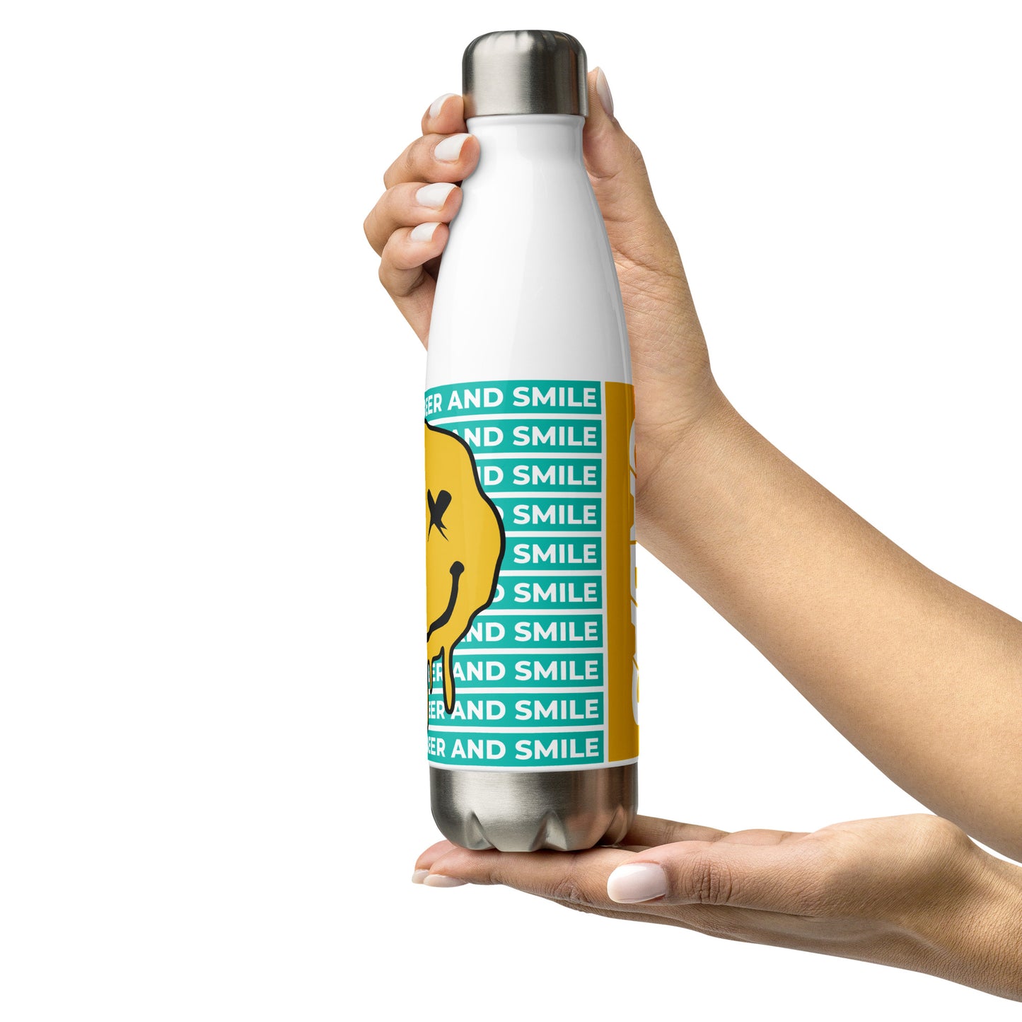 CABAS: DRUNK SMILE Stainless Steel Water Bottle (17oz)