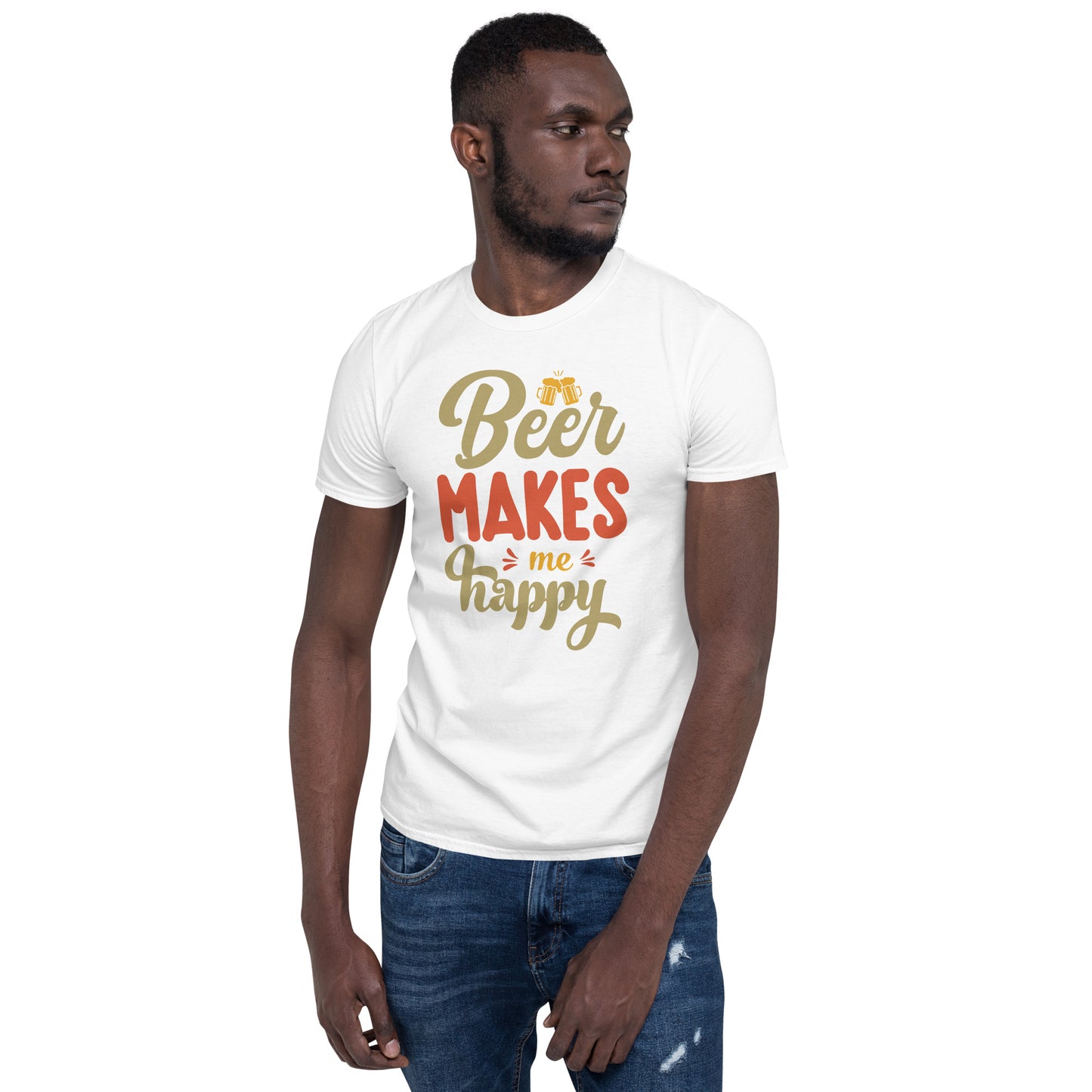 BEER = HAPPY Short-Sleeve Unisex T-Shirt