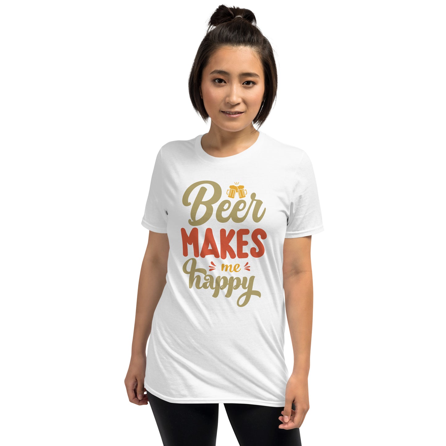 BEER = HAPPY Short-Sleeve Unisex T-Shirt