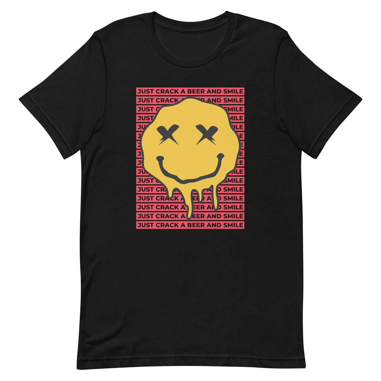 CABAS: SMILEY Men's T-Shirt (Black/Red/Yellow)