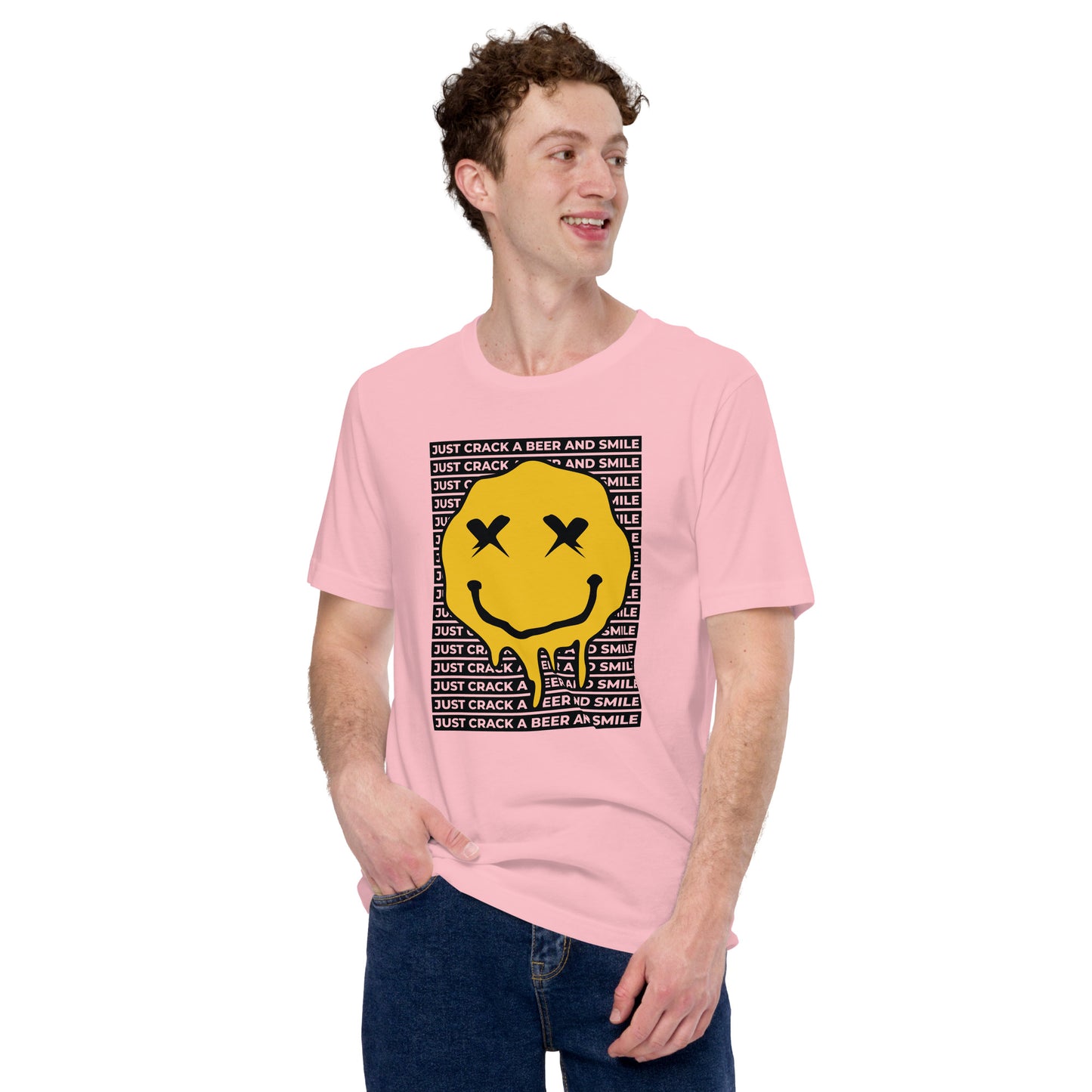 CABAS: SMILEY Men's T-Shirt (Black/Yellow) - Multiple Tee Colors