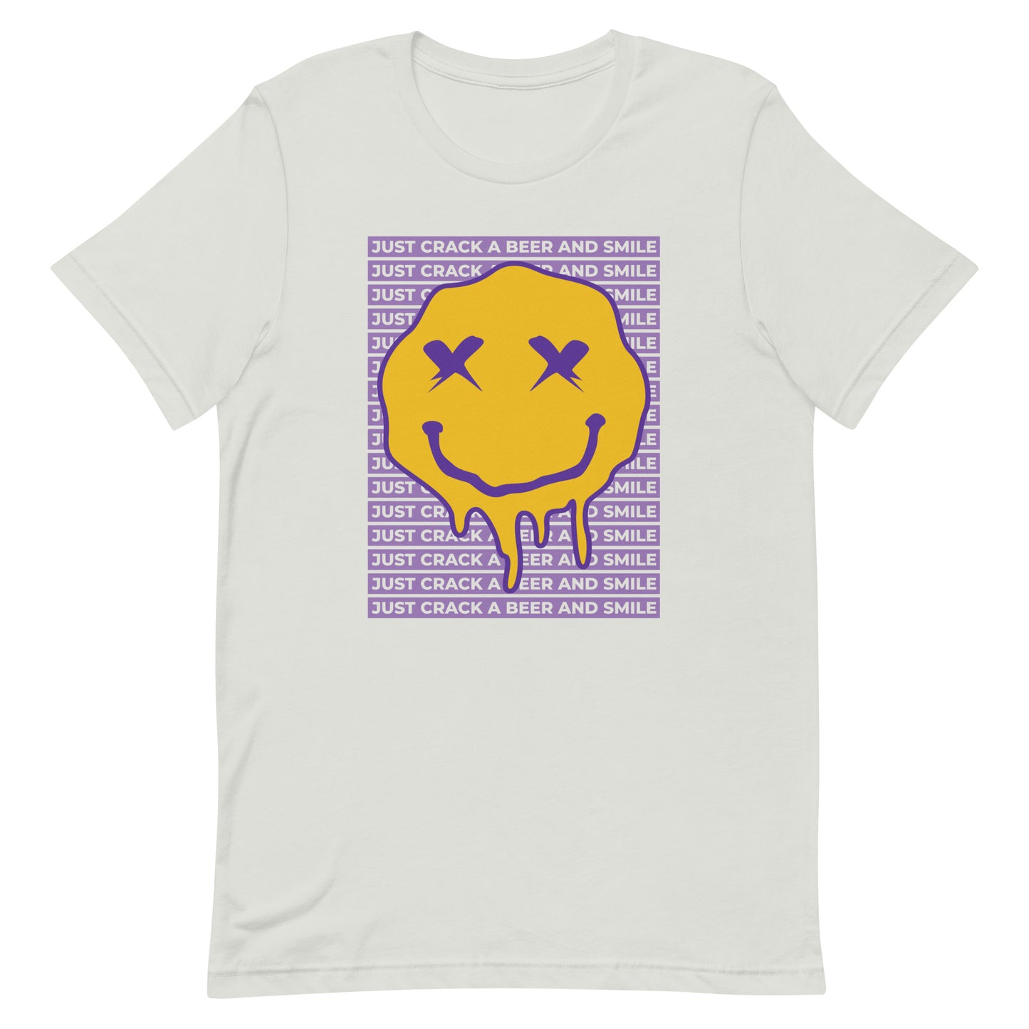 CABAS: SMILEY Men's T-Shirt (Purple/Yellow) Multiple Tee Colors